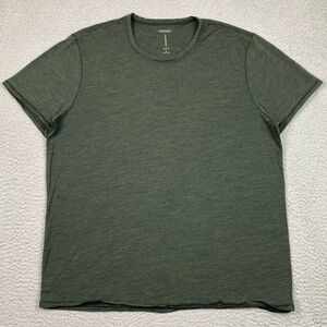 PROOF Merino Wool T Shirt Men's Size XL Green Short Sleeve Crewneck Breathable